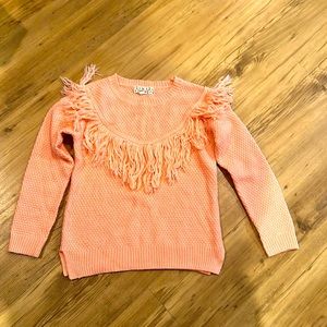 Pink republic fringe sweater.